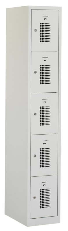 Premium locker 30cm breed, 1-koloms, 5-deurs