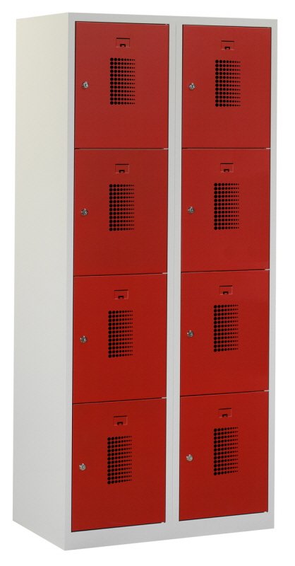 Premium locker 80cm breed, 2-koloms, 8-deurs