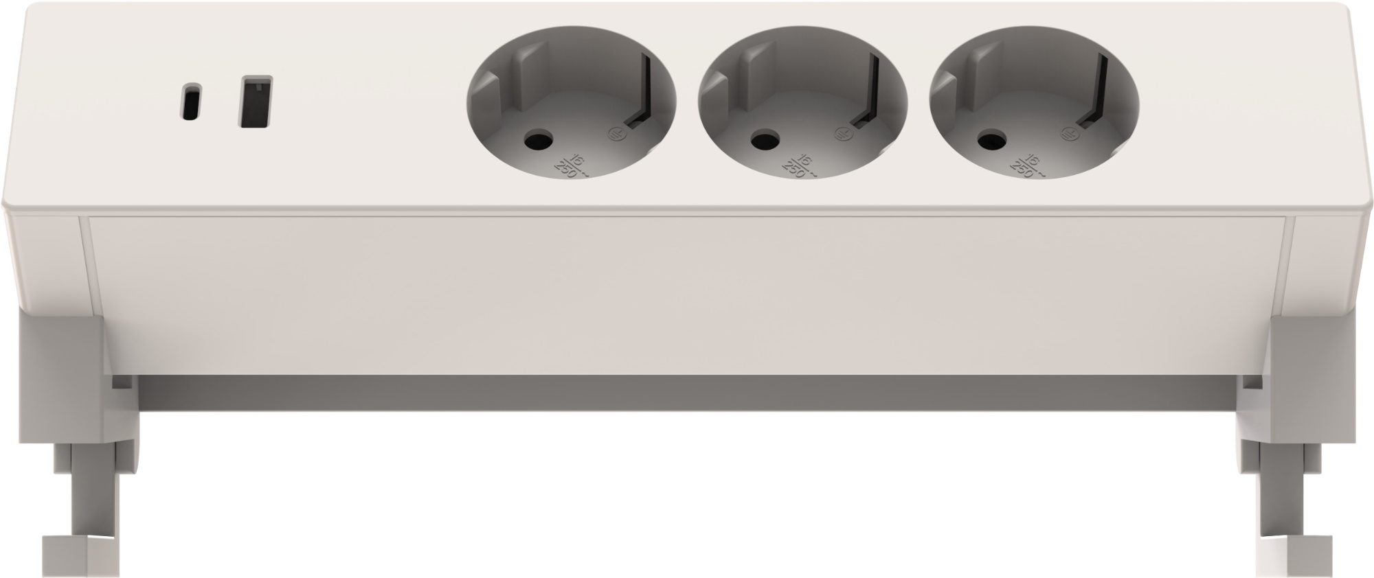 Powerdock 3x230V + USB-c en USB-A wit Powerdock 3x230V + USB-c en USB-A wit