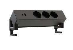 Powerdock 3x230V + USB-c en USB-A zwart