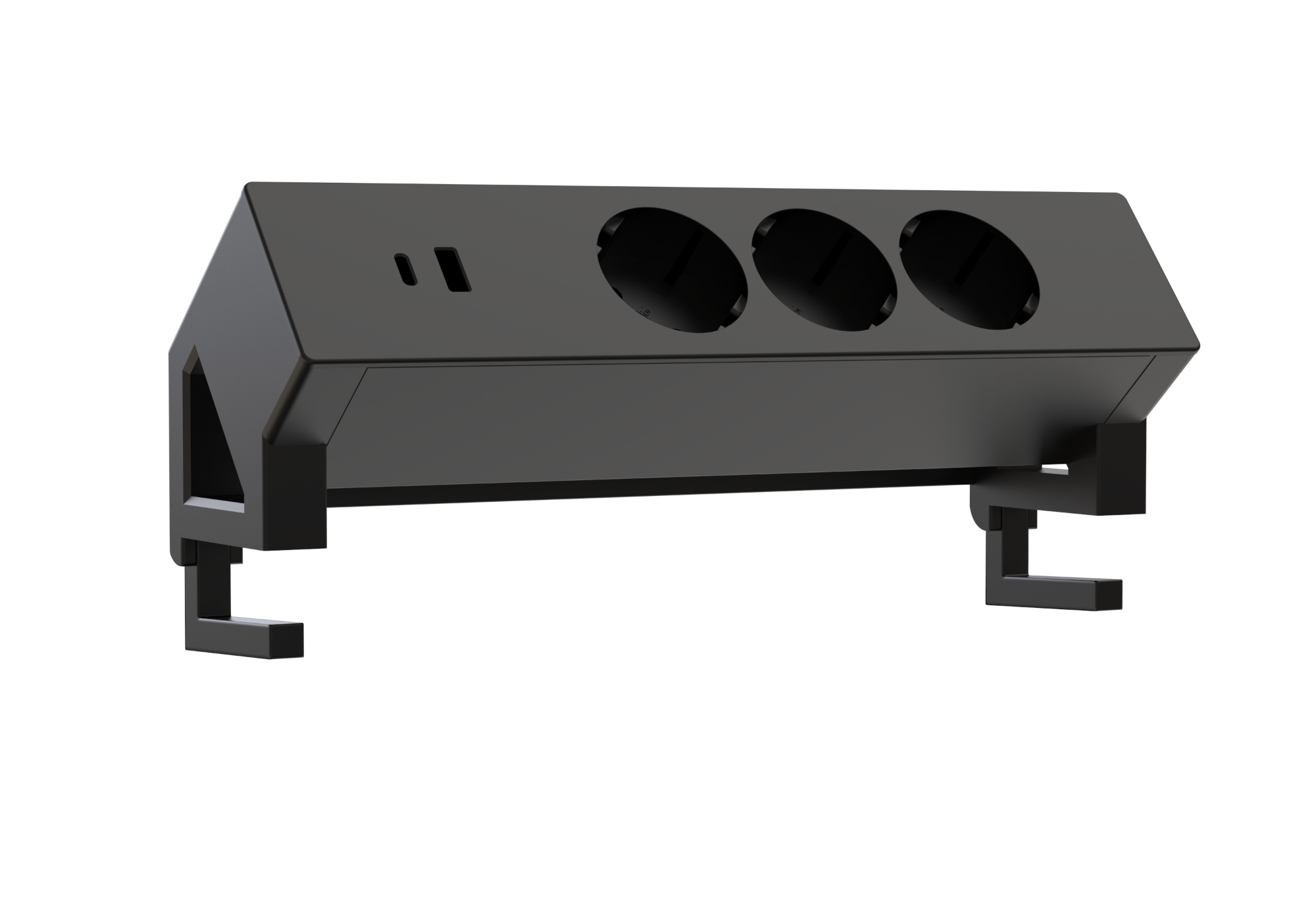 Powerdock 3x230V + USB-c en USB-A zwart Powerdock 3x230V + USB-c en USB-A zwart