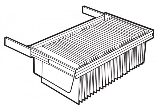 Uittrekbaar hangmappenframe brandwerende kast