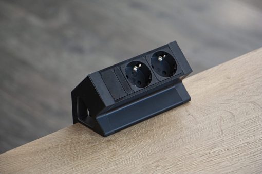 Powerdock 2 x 230V zwart