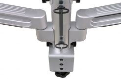 Robuust uitgevoerde monitorarm met 2 individueel instelbare armen. Optimaal instelbaar voor een ergonomisch verantwoorde werkhouding. Maximale draagkracht 25 kg.